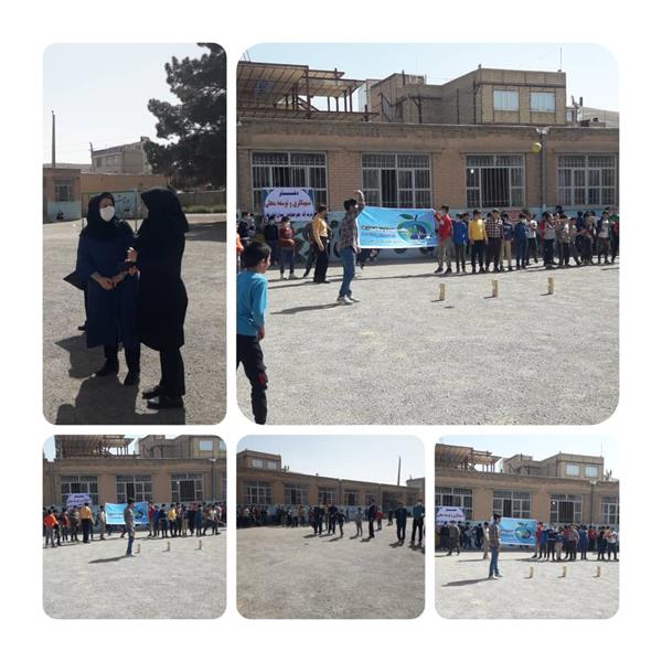 برگزاری مسابقه بازیهای بومی و محلی در دبستان  شهید شیرودی بمناسبت هفته سلامت 1401/02/17