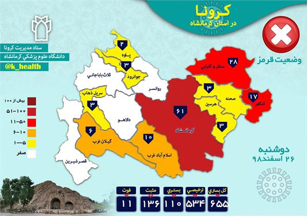 شناسایی 1053 بیمار جدید مبتلا به کووید19 در کشور (وضعیت جهان و استان)