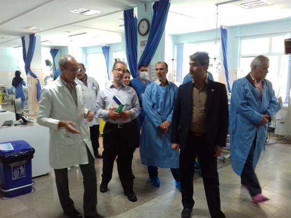 بازدیدتیم مدیریتی وزارتخانه ازبخشهای مختلف بیمارستان