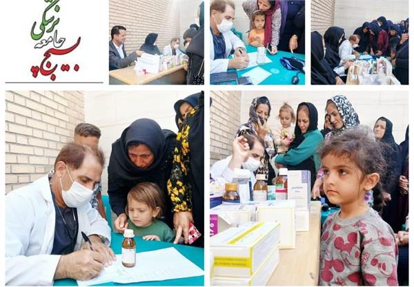 خدمت‌رسانی تیم بسیج جامعه پزشکی شبکه بهداشت و درمان شهرستان در رزمایش «جهادگران فاطمی»1405/06/16