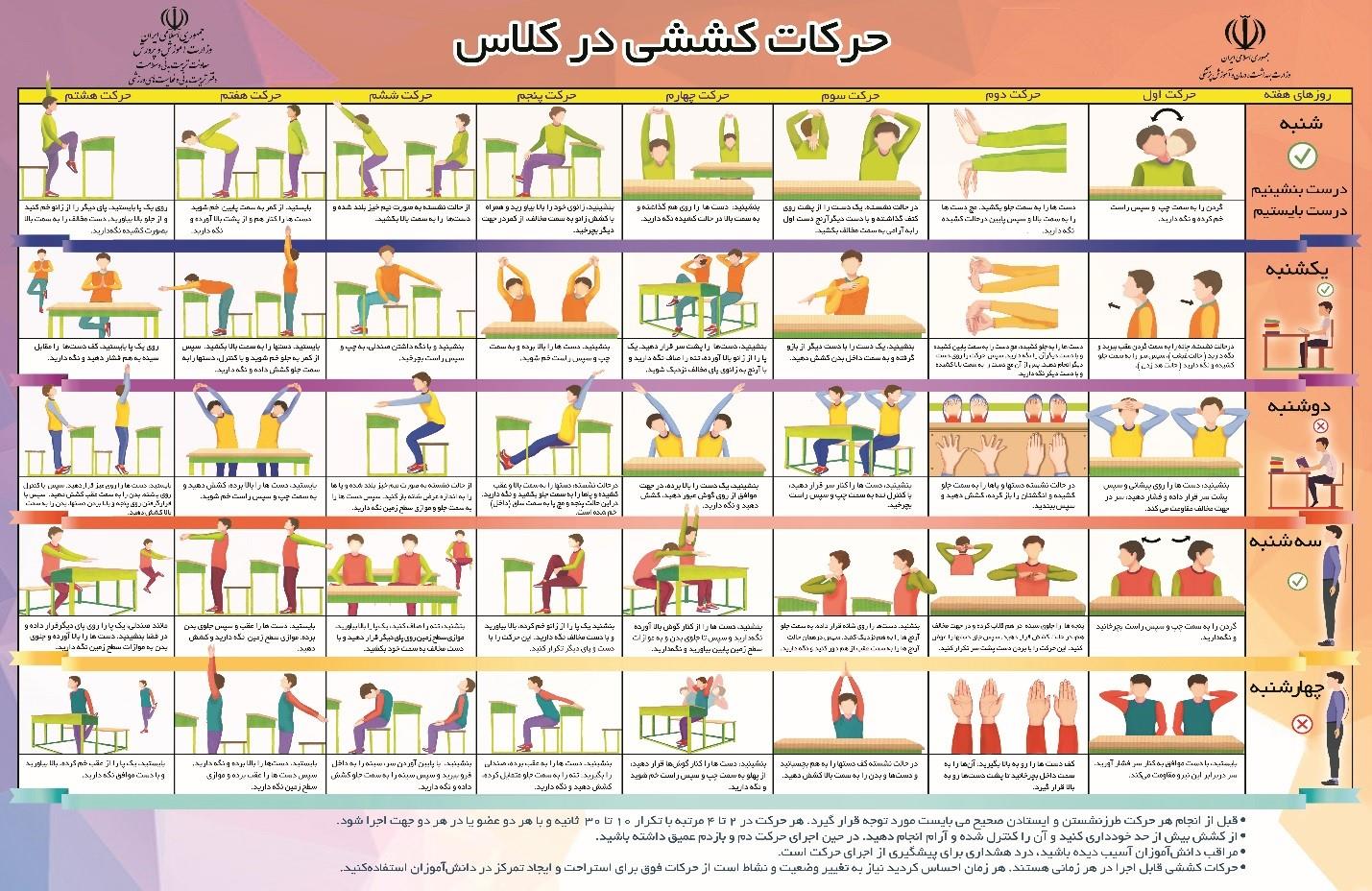 پوستر نهایی تمرینات کششی